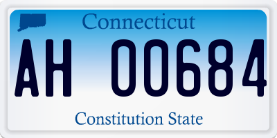 CT license plate AH00684