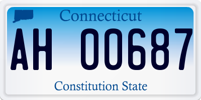 CT license plate AH00687