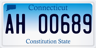 CT license plate AH00689
