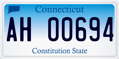 CT license plate AH00694