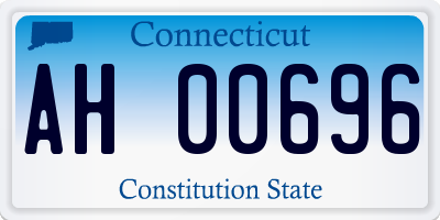 CT license plate AH00696