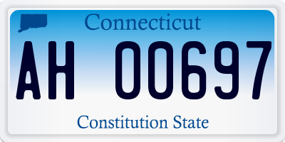 CT license plate AH00697