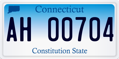 CT license plate AH00704