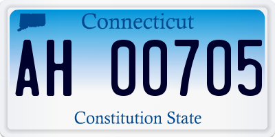 CT license plate AH00705