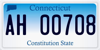 CT license plate AH00708