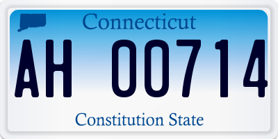 CT license plate AH00714