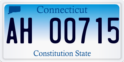 CT license plate AH00715