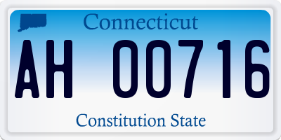 CT license plate AH00716