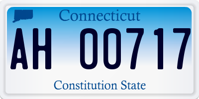 CT license plate AH00717