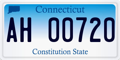 CT license plate AH00720