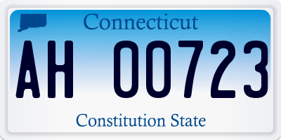 CT license plate AH00723