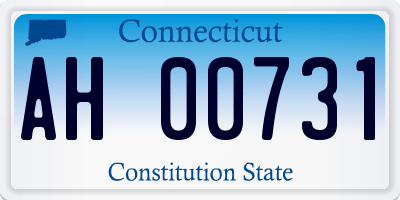 CT license plate AH00731