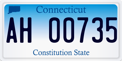 CT license plate AH00735