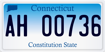 CT license plate AH00736