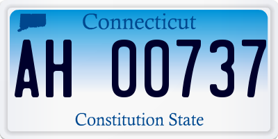 CT license plate AH00737
