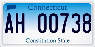 CT license plate AH00738