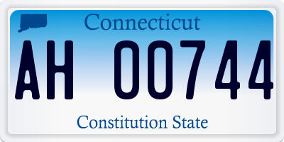 CT license plate AH00744