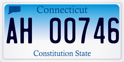 CT license plate AH00746