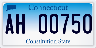 CT license plate AH00750