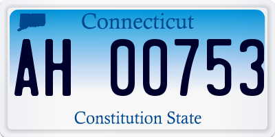 CT license plate AH00753