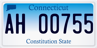 CT license plate AH00755