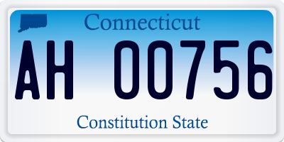 CT license plate AH00756
