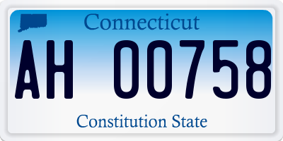 CT license plate AH00758