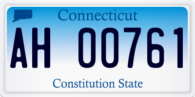 CT license plate AH00761