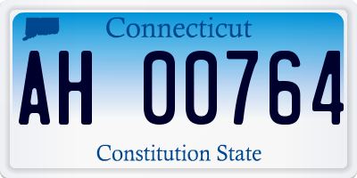 CT license plate AH00764