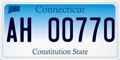 CT license plate AH00770