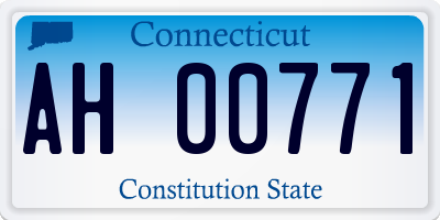 CT license plate AH00771