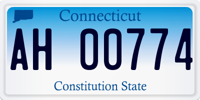 CT license plate AH00774