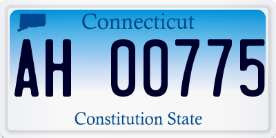 CT license plate AH00775