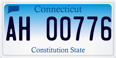 CT license plate AH00776