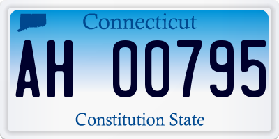 CT license plate AH00795