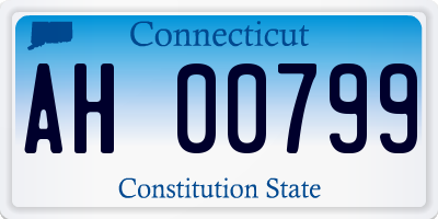 CT license plate AH00799