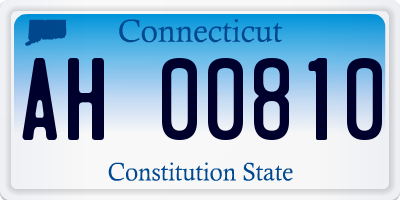 CT license plate AH00810