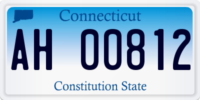 CT license plate AH00812