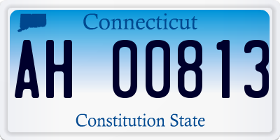 CT license plate AH00813