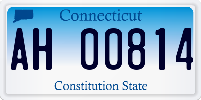 CT license plate AH00814