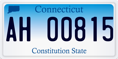 CT license plate AH00815