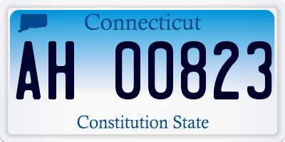 CT license plate AH00823