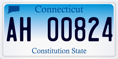 CT license plate AH00824