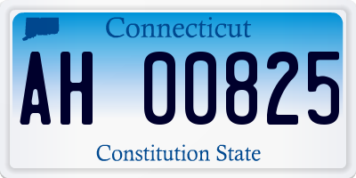 CT license plate AH00825