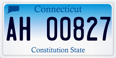CT license plate AH00827