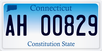CT license plate AH00829