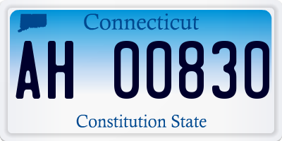 CT license plate AH00830