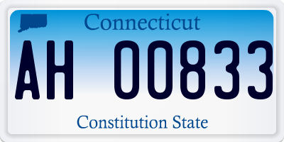 CT license plate AH00833