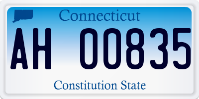 CT license plate AH00835