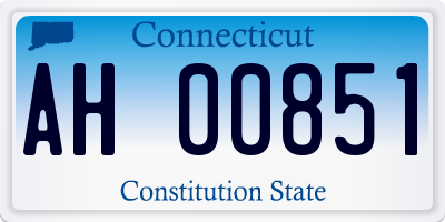CT license plate AH00851